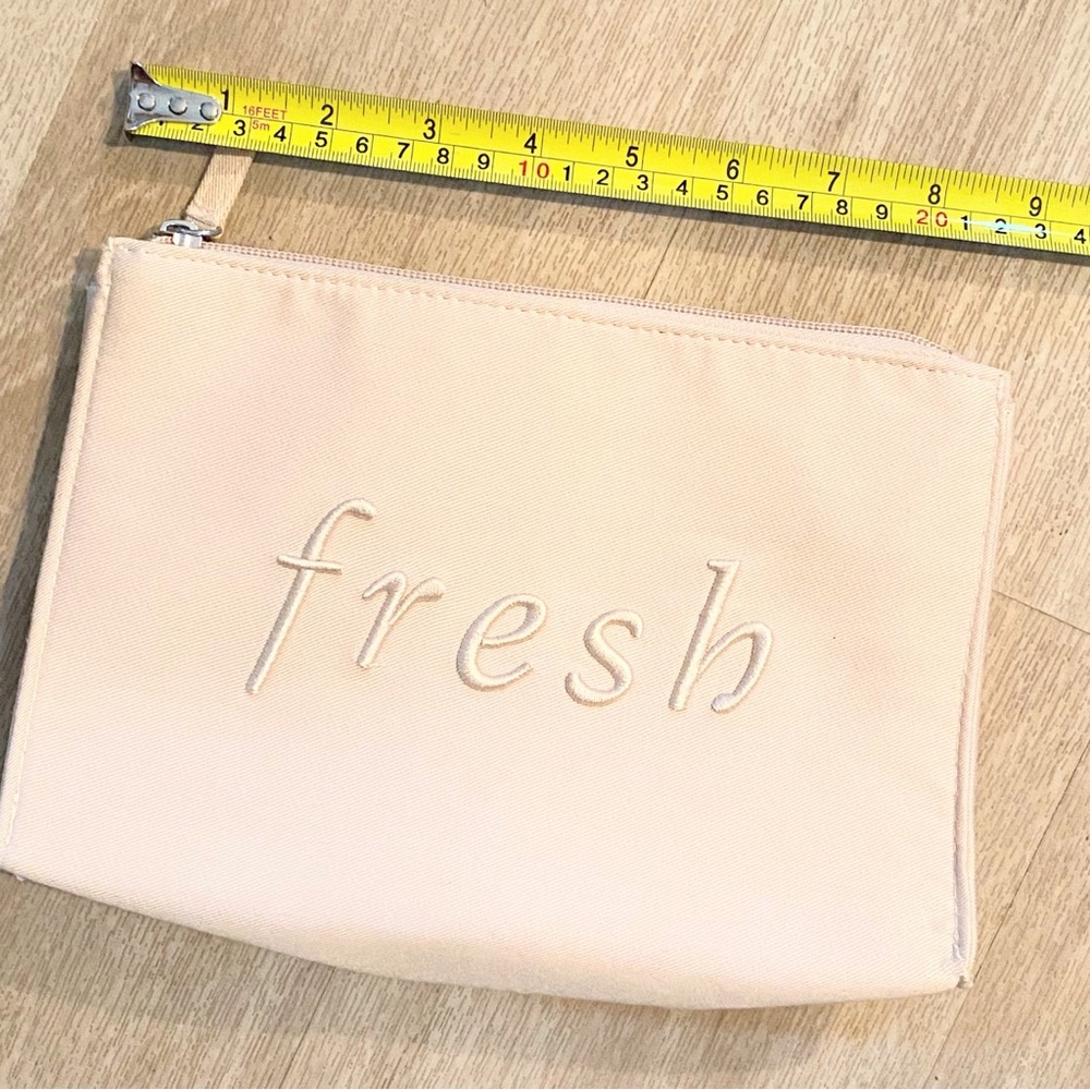 FRESH SIGNATURE EMBROIDERED COTTON CANVAS MAKEUP BAG